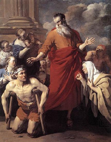 St Paul Healing the Cripple at Lystra., Karel Dujardin